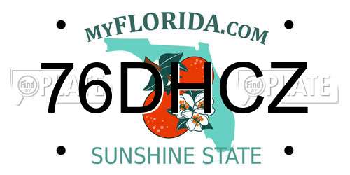76DHCZ Florida License Plate