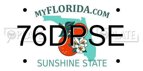 76DPSE Florida License Plate
