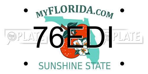 76EDI Florida License Plate