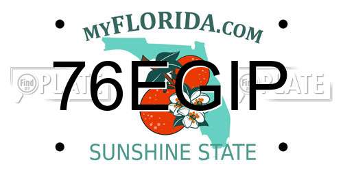 76EGIP Florida License Plate