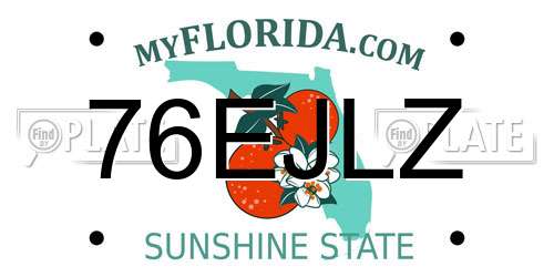 76EJLZ Florida License Plate