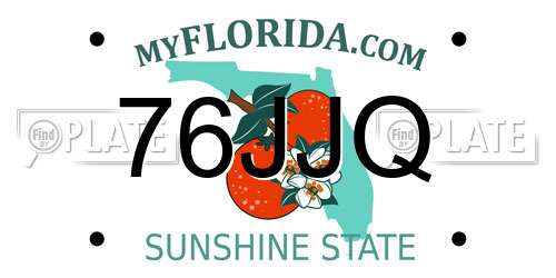 76JJQ Florida License Plate