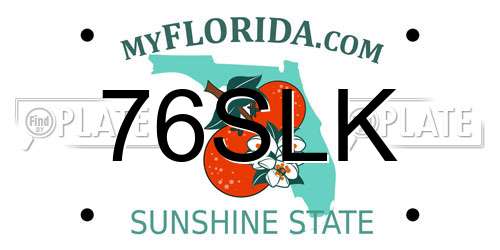 76SLK Florida License Plate