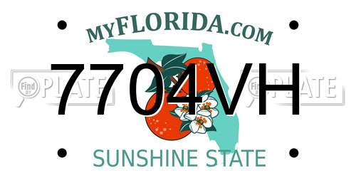 7704VH Florida License Plate