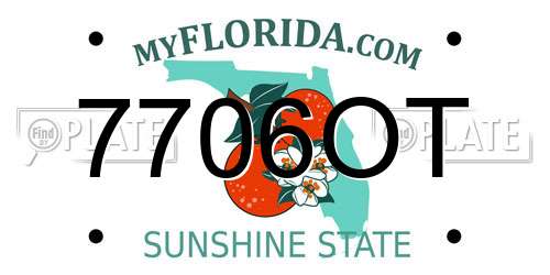 7706OT Florida License Plate