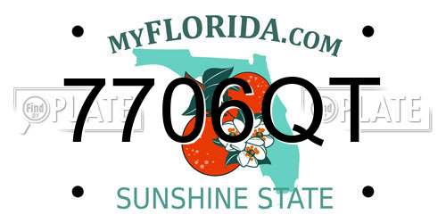 7706QT Florida License Plate