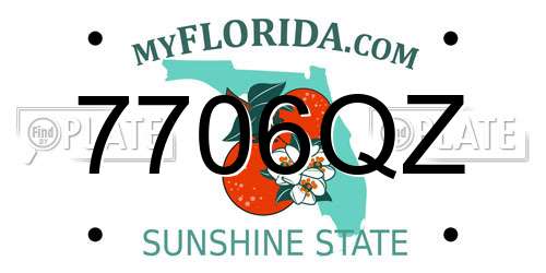 7706QZ Florida License Plate