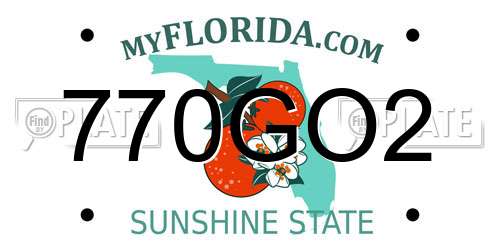 770GO2 Florida License Plate