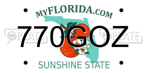 770GOZ Florida License Plate
