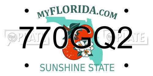 770GQ2 Florida License Plate