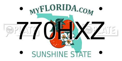 770HXZ Florida License Plate