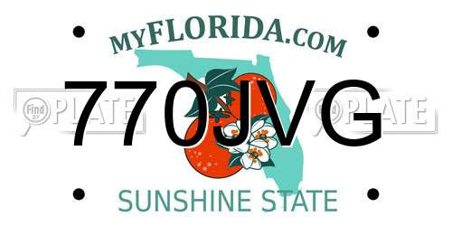 770JVG Florida License Plate