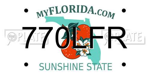 770LFR Florida License Plate