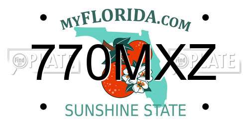 770MXZ Florida License Plate