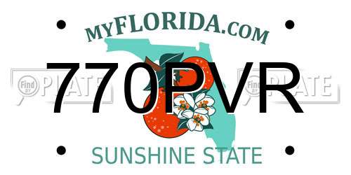 770PVR Florida License Plate