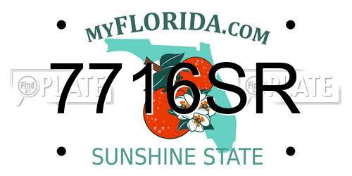 7716SR Florida License Plate