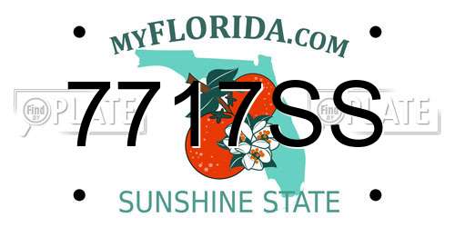 7717SS Florida License Plate