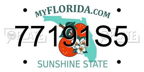 77191S5 Florida License Plate