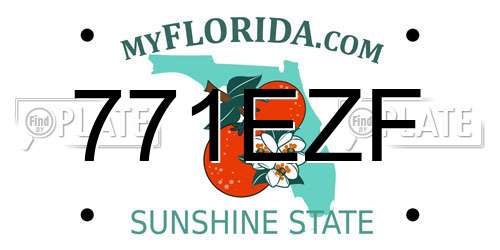 771EZF Florida License Plate