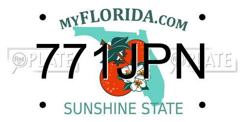 771JPN Florida License Plate