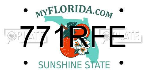771RFE Florida License Plate