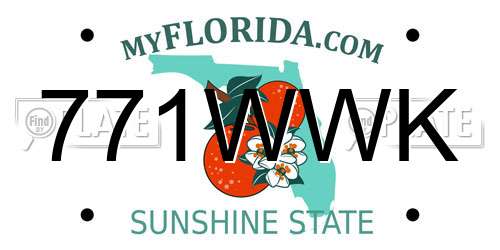 771WWK Florida License Plate