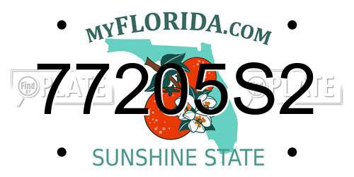 77205S2 Florida License Plate