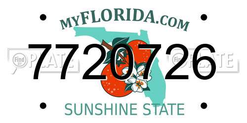 7720726 Florida License Plate