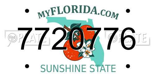 7720776 Florida License Plate