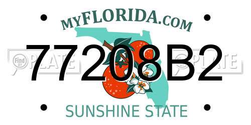 77208B2 Florida License Plate