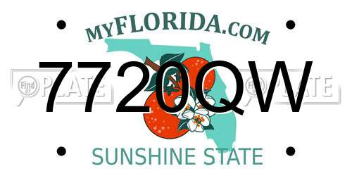 7720QW Florida License Plate