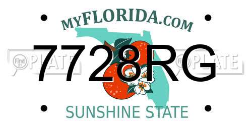 7728RG Florida License Plate