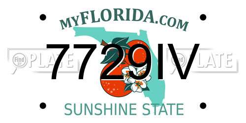 7729IV Florida License Plate