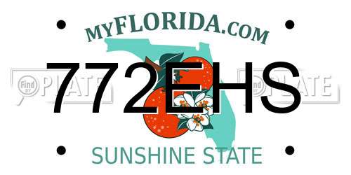 772EHS Florida License Plate