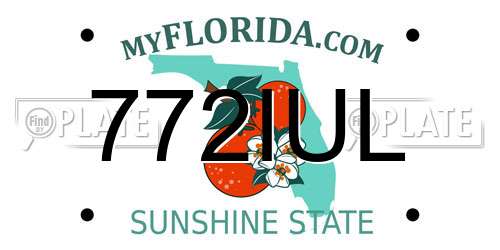 772IUL Florida License Plate