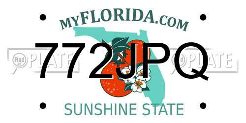 772JPQ Florida License Plate