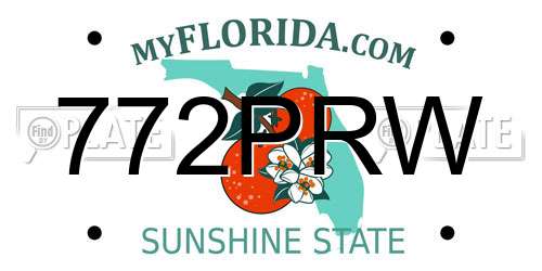 772PRW Florida License Plate