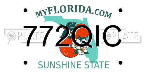 772QIC Florida License Plate