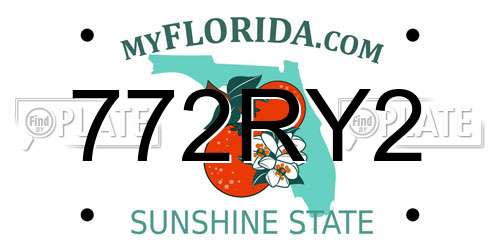 772RY2 Florida License Plate