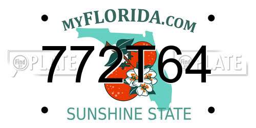 772T64 Florida License Plate