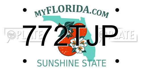 772TJP Florida License Plate