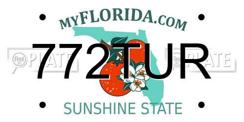 772TUR Florida License Plate