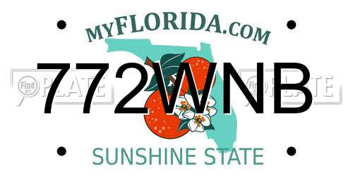 772WNB Florida License Plate