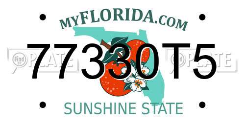77330T5 Florida License Plate