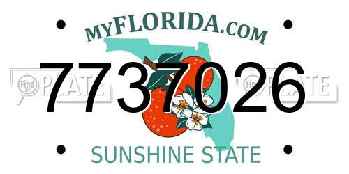 7737026 Florida License Plate