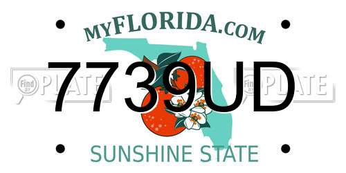 7739UD Florida License Plate