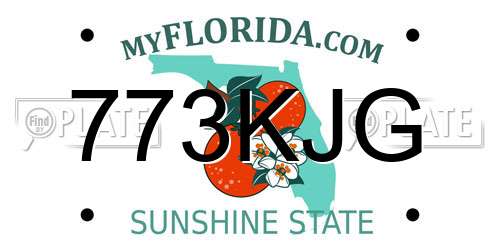 773KJG Florida License Plate