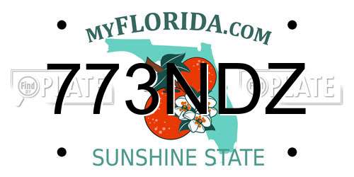 773NDZ Florida License Plate