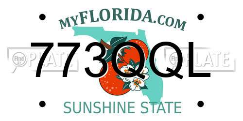 773QQL Florida License Plate