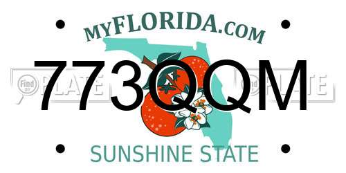 773QQM Florida License Plate